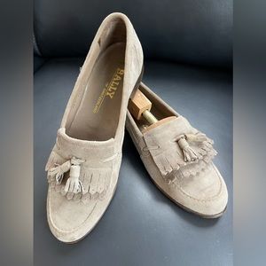 BALLY OF SWITZERLAND MEN’S SUEDE KILTIE LOAFERS 9.5M Tan.